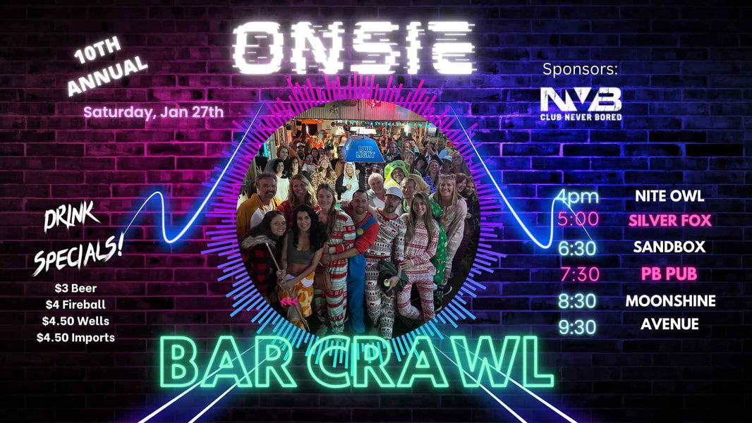 10th Annual Onesie Bar Crawl: A Decade of Fun in Pacific Beach!